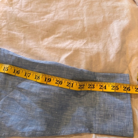 NWT Baird McNutt x Murano Big & Tall Long Sleeve Solid Linen Woven Shirt, 2XB - Picture 10 of 12